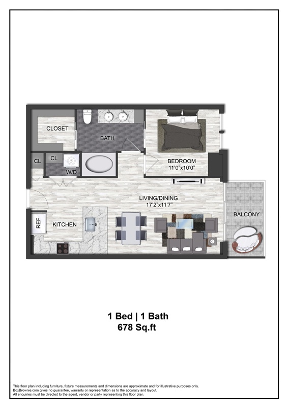 Floor plan layout diagram for A4